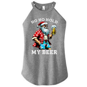 Funny Santa With Sunglasses And Beer Christmas In July Women's Perfect Tri Rocker Tank