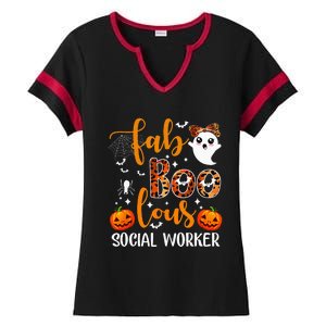 Faboolous Social Worker Funny Social Worker Halloween Ladies Halftime Notch Neck Tee