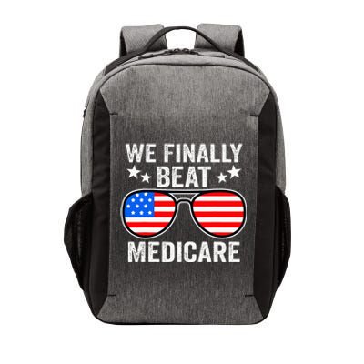 Funny Saying We Finally Beat Medicare Sunglasses Usa Flag Vector Backpack