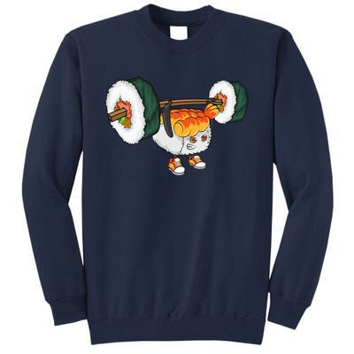 Funny Sushi Weight Lifting Japanese Food Gym Cute Gift Tall Sweatshirt