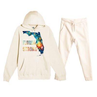 Florida Stay Western Strong Support Florida .State Premium Hooded Sweatsuit Set