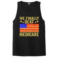 Funny Saying We Finally Beat Medicare Vintage Usa Flag PosiCharge Competitor Tank