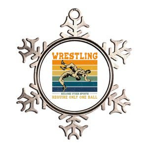 Funny Saying Wrestling For Professional Wrestler Gift Metallic Star Ornament