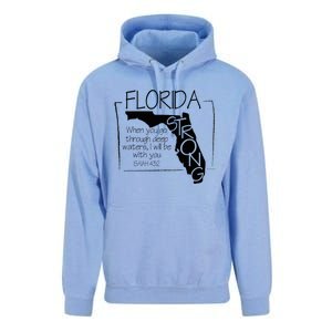 Florida Strong When You Go Through Deep Water Unisex Surf Hoodie