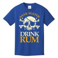 Funny Save Water Rum Skeleton Pirate Meaningful Gift Kids T-Shirt