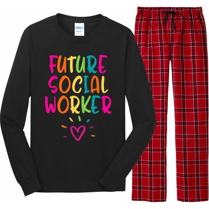 Future Social Worker Grad Health Care Office Student Women Long Sleeve Pajama Set