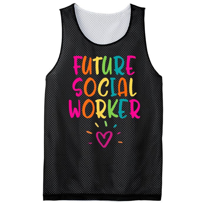 Future Social Worker Grad Health Care Office Student Women Mesh Reversible Basketball Jersey Tank