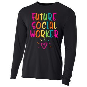 Future Social Worker Grad Health Care Office Student Women Cooling Performance Long Sleeve Crew