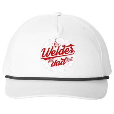 Funny Saying Welding Dad I Have Two Titles Dad And Welder Snapback Five-Panel Rope Hat