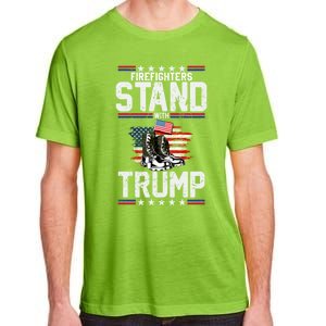 Firefighters Stand With Trump 2024 SupporterS Funny Gift 2024 Funny Gift Adult ChromaSoft Performance T-Shirt