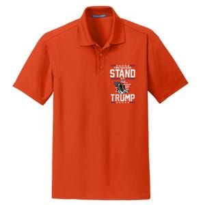 Firefighters Stand With Trump 2024 SupporterS Funny Gift 2024 Funny Gift Dry Zone Grid Polo