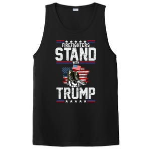 Firefighters Stand With Trump 2024 SupporterS Funny Gift 2024 Funny Gift PosiCharge Competitor Tank