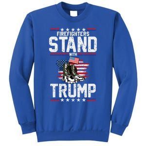 Firefighters Stand With Trump 2024 SupporterS Funny Gift 2024 Funny Gift Sweatshirt