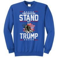 Firefighters Stand With Trump 2024 SupporterS Funny Gift 2024 Funny Gift Sweatshirt