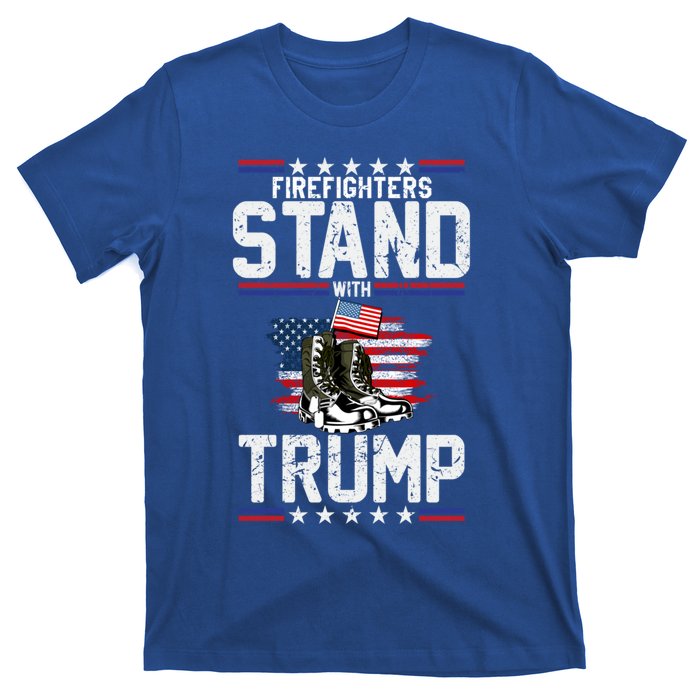 Firefighters Stand With Trump 2024 SupporterS Funny Gift 2024 Funny Gift T-Shirt