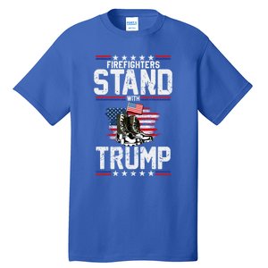 Firefighters Stand With Trump 2024 SupporterS Funny Gift 2024 Funny Gift Tall T-Shirt