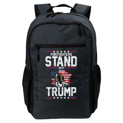 Firefighters Stand With Trump 2024 SupporterS Funny Gift 2024 Funny Gift Daily Commute Backpack