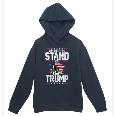 Firefighters Stand With Trump 2024 SupporterS Funny Gift 2024 Funny Gift Urban Pullover Hoodie