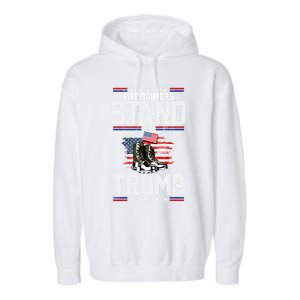 Firefighters Stand With Trump 2024 SupporterS Funny Gift 2024 Funny Gift Garment-Dyed Fleece Hoodie