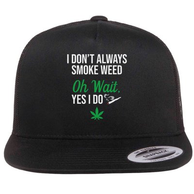 Funny Smoke Weed Marijuana Stoner Flatbill Hat