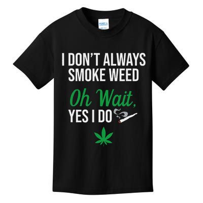 Funny Smoke Weed Marijuana Stoner Kids T-Shirt