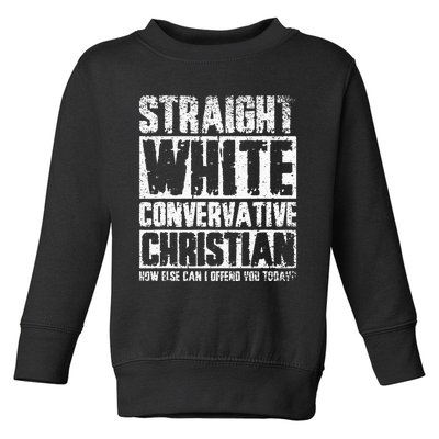 Funny Straight White Conservative Christian Toddler Sweatshirt