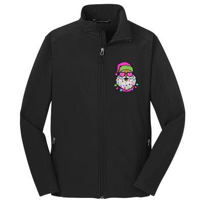 Funny Santa With Sunglasses Christmas Pink Core Soft Shell Jacket