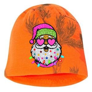 Funny Santa With Sunglasses Christmas Pink Kati - Camo Knit Beanie