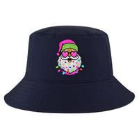 Funny Santa With Sunglasses Christmas Pink Cool Comfort Performance Bucket Hat