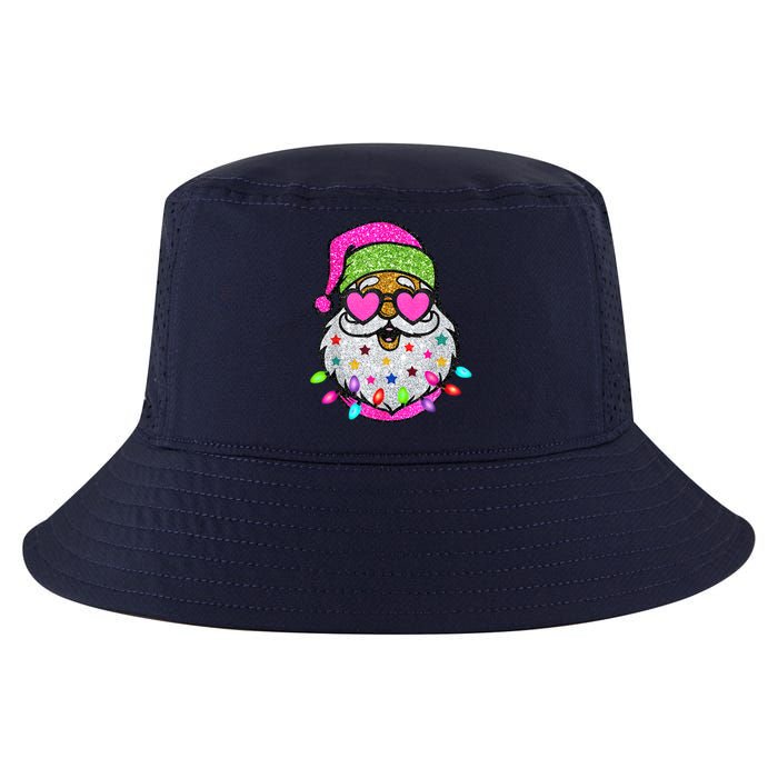 Funny Santa With Sunglasses Christmas Pink Cool Comfort Performance Bucket Hat