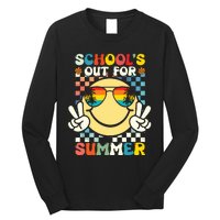 Funny Smile Wearing Sunglasses Schools Out For Summer Long Sleeve Shirt