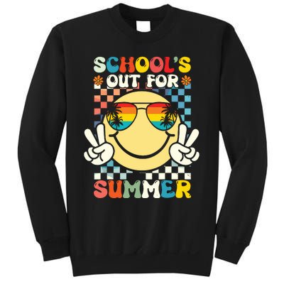 Funny Smile Wearing Sunglasses Schools Out For Summer Sweatshirt