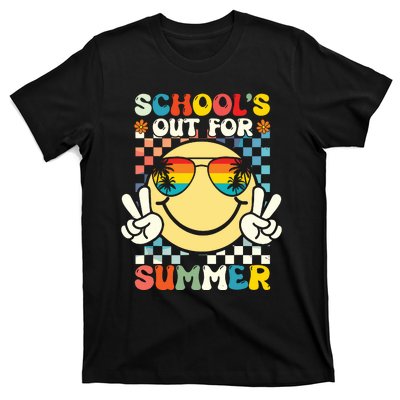 Funny Smile Wearing Sunglasses Schools Out For Summer T-Shirt