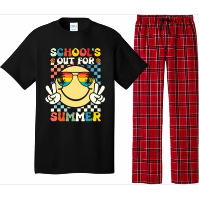 Funny Smile Wearing Sunglasses Schools Out For Summer Pajama Set