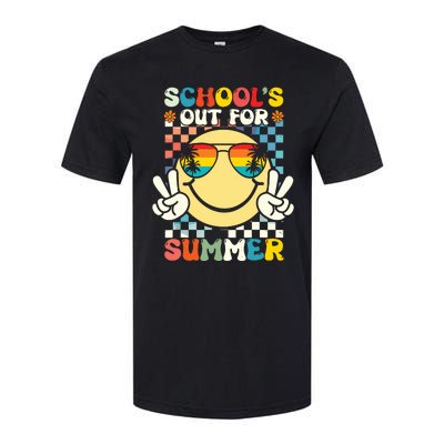 Funny Smile Wearing Sunglasses Schools Out For Summer Softstyle CVC T-Shirt