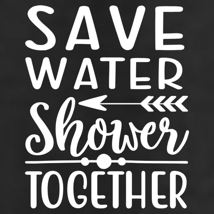 Funny Save Water Shower Together Saving Water Showering Gift 7 Panel Mesh Trucker Snapback Hat