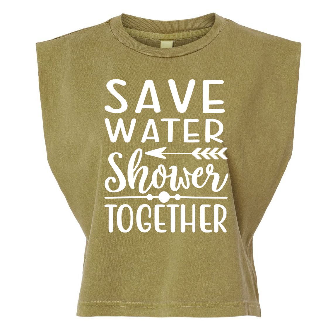 Funny Save Water Shower Together Saving Water Showering Gift Garment-Dyed Women's Muscle Tee