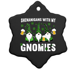 Funny Shenanigans With My Gnomies St Patricks Day Gnome Cool Gift Ceramic Star Ornament