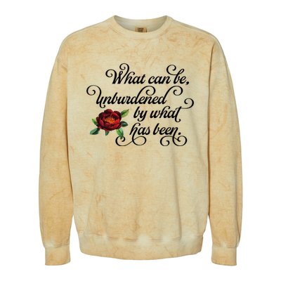 Floral Script What Can Be Unburdened By What Has Been Colorblast Crewneck Sweatshirt