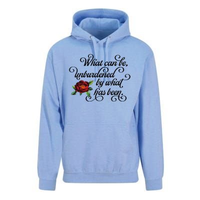 Floral Script What Can Be Unburdened By What Has Been Unisex Surf Hoodie