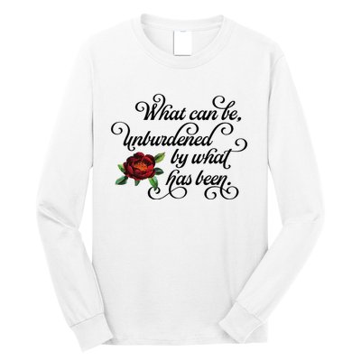 Floral Script What Can Be Unburdened By What Has Been Long Sleeve Shirt