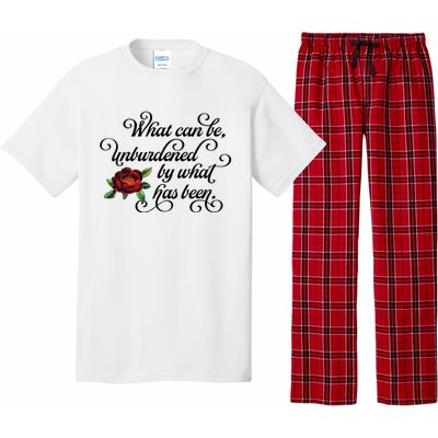 Floral Script What Can Be Unburdened By What Has Been Pajama Set