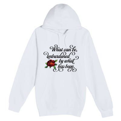 Floral Script What Can Be Unburdened By What Has Been Premium Pullover Hoodie