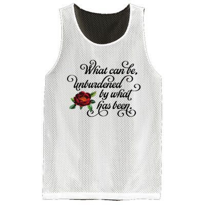 Floral Script What Can Be Unburdened By What Has Been Mesh Reversible Basketball Jersey Tank