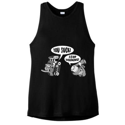 Funny Stop Whining Car Mechanic Precision Turbo For Men Ladies PosiCharge Tri-Blend Wicking Tank