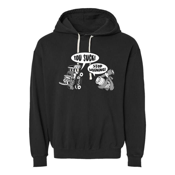 Funny Stop Whining Car Mechanic Precision Turbo For Men Garment-Dyed Fleece Hoodie