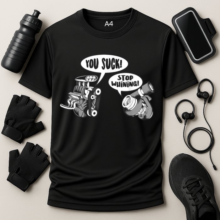 Funny Stop Whining Car Mechanic Precision Turbo For Men Performance Shirt