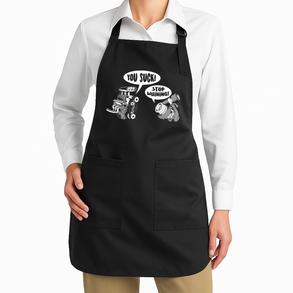Funny Stop Whining Car Mechanic Precision Turbo For Men Apron