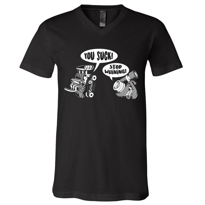 Funny Stop Whining Car Mechanic Precision Turbo For Men V-Neck T-Shirt
