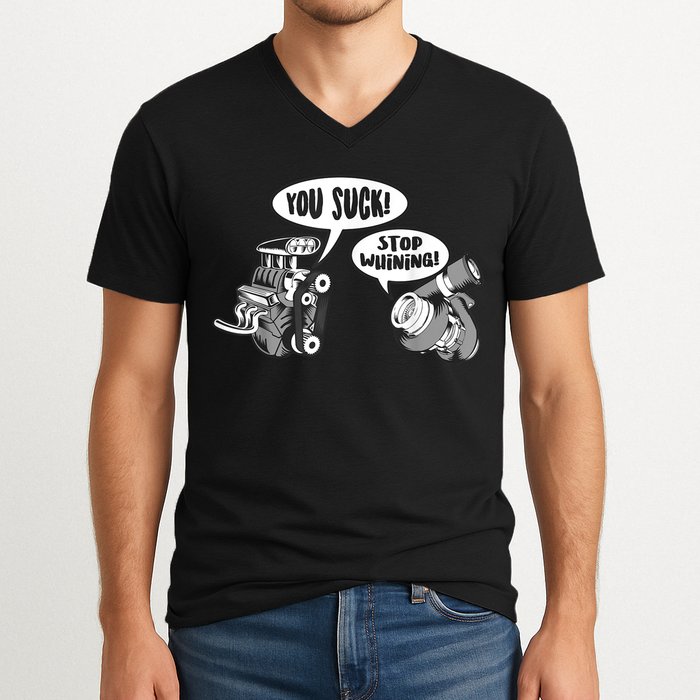Funny Stop Whining Car Mechanic Precision Turbo For Men V-Neck T-Shirt